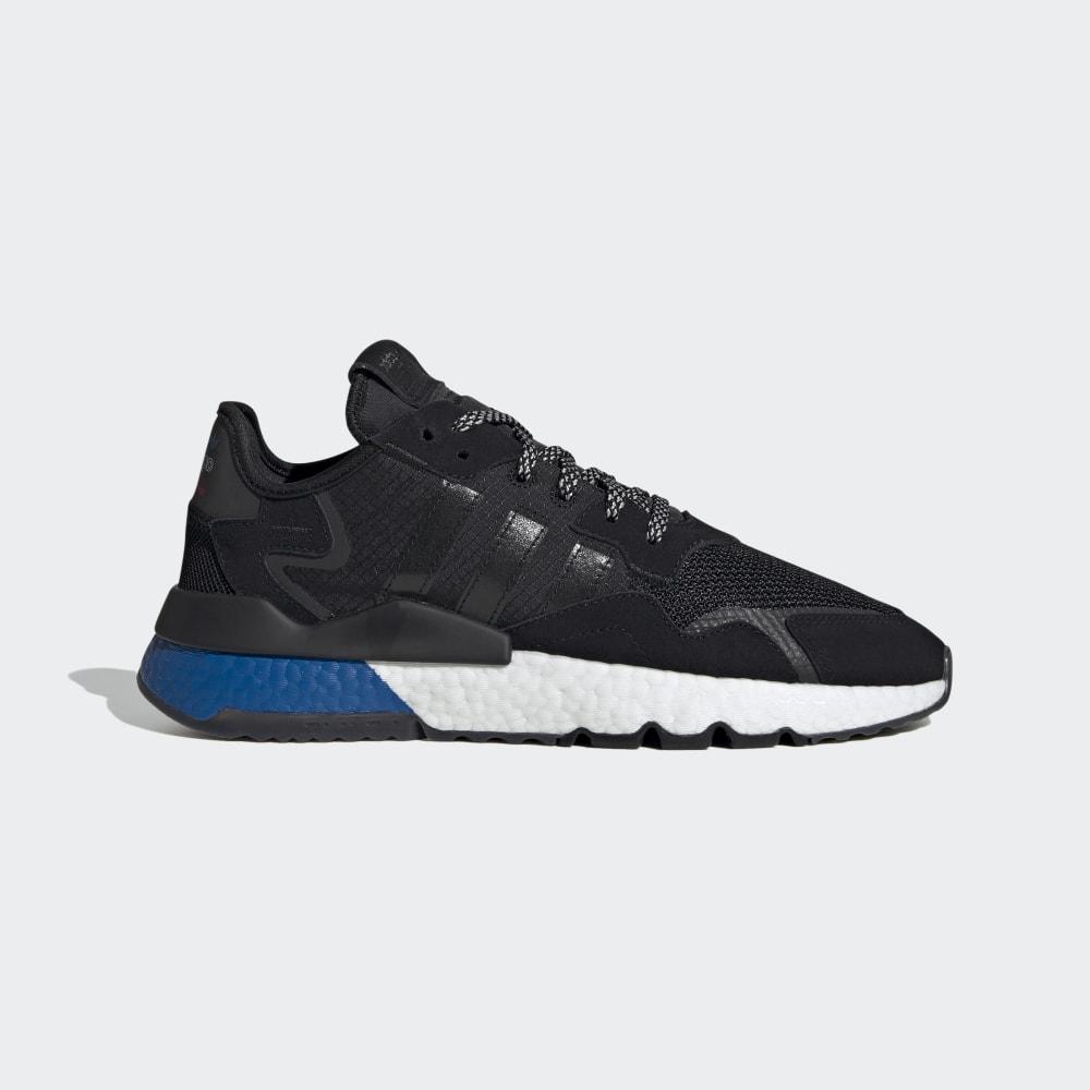 Originals Adidas Nite Jogger Barbati Romania - Negrii/Albastri FW5331